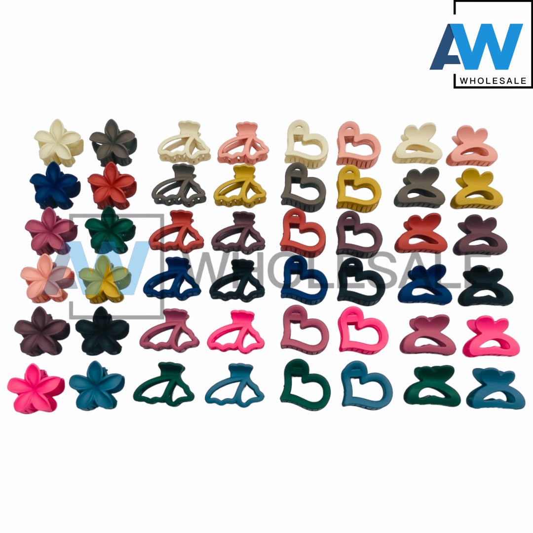 AB-910 (12 pcs) Matte 4 cm Hair Clamps