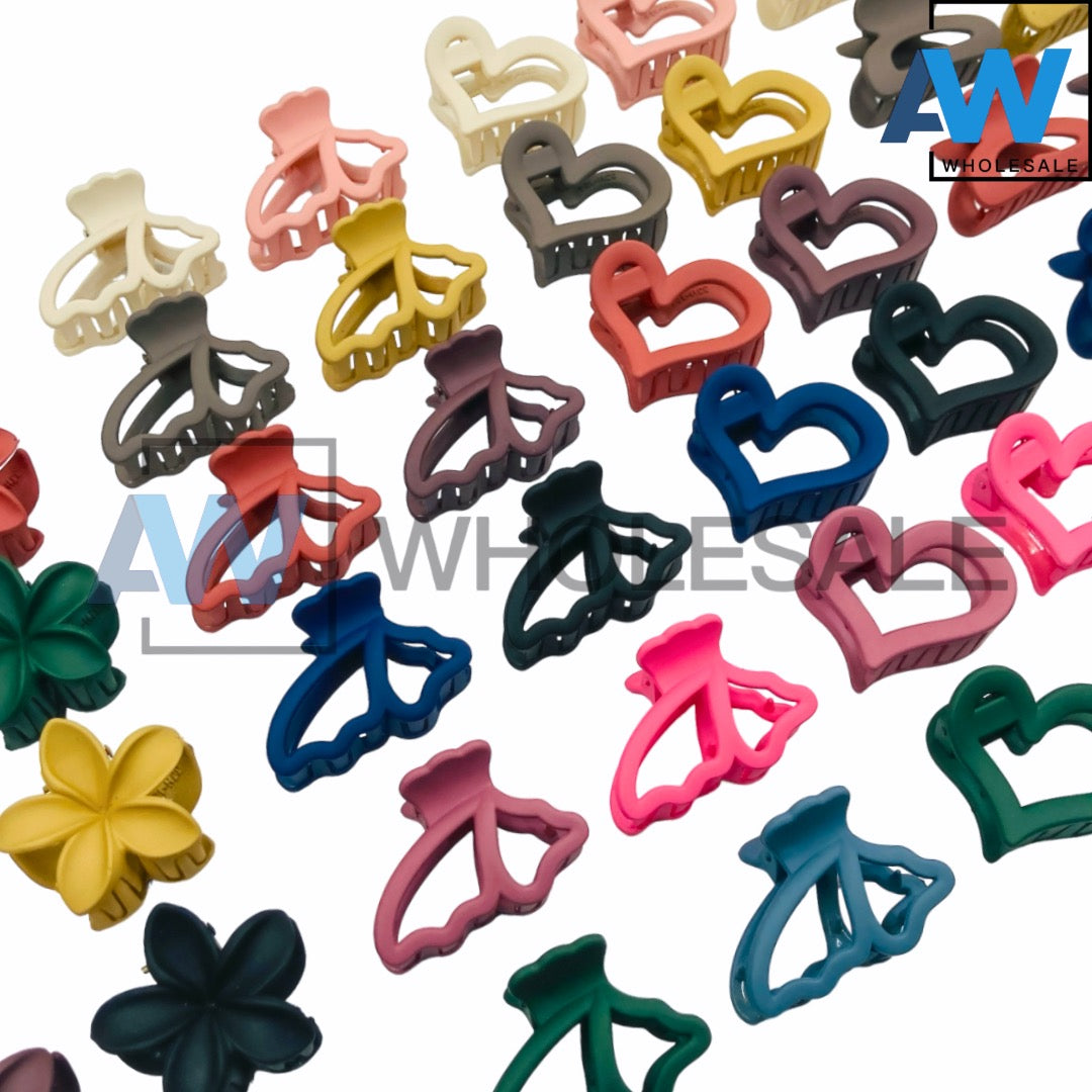 AB-910 (12 pcs) Matte 4 cm Hair Clamps