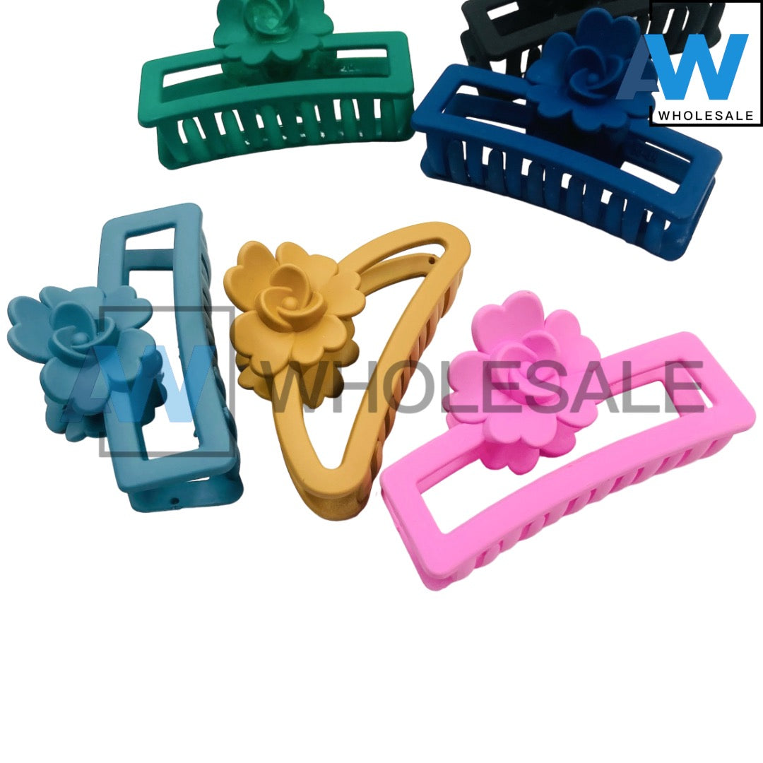 AB-924A (12 pcs) Matte 9 cm Hair Clamps