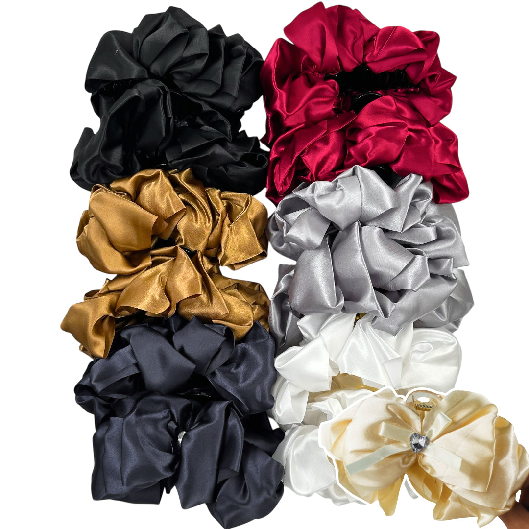 AB-953 (12 pcs) Fabric 11 cm Hair Clamps