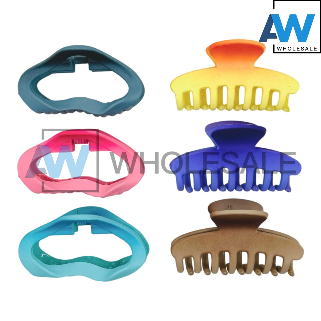 AB-968 (12 pcs) Matte 7 cm Hair Clamps