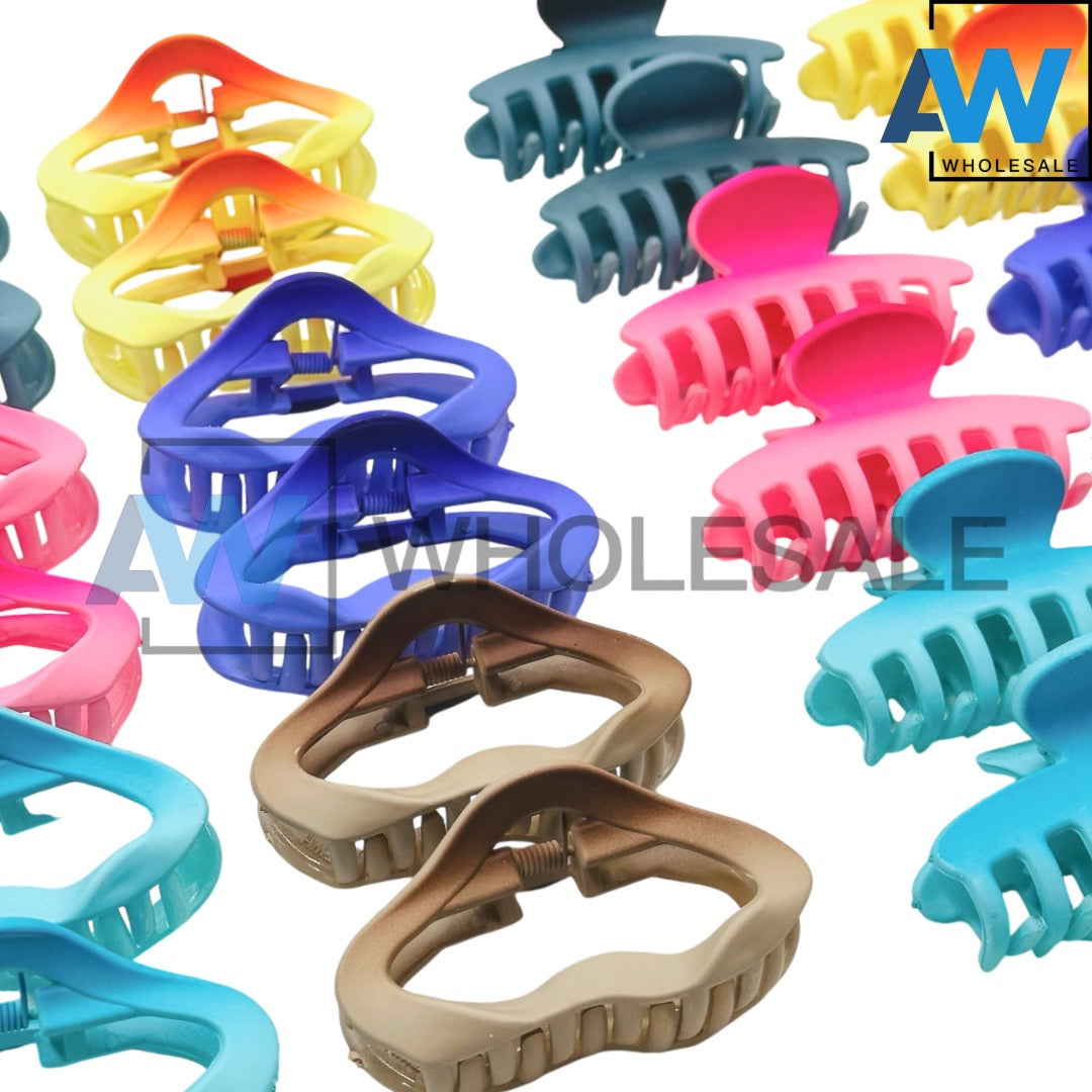 AB-968 (12 pcs) Matte 7 cm Hair Clamps