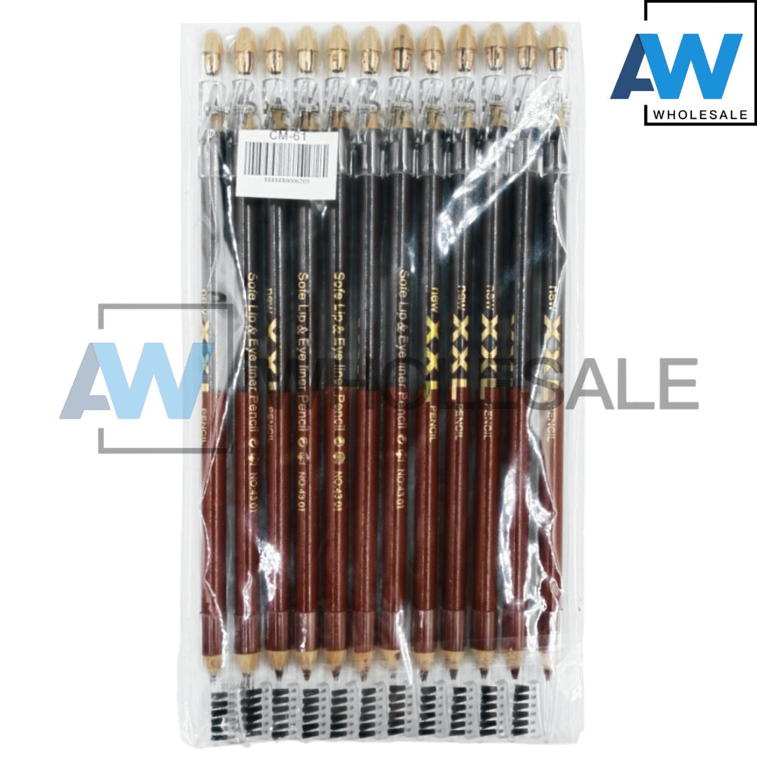 CM-61 (12 pcs) Brown Eyeliner With Brush