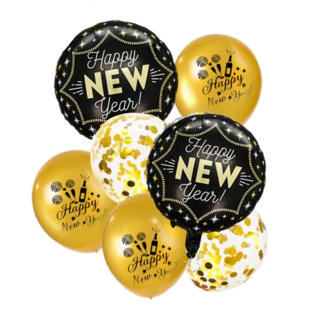 PS-508 (1 set) 7 in 1 Happy New Year Balloon Set