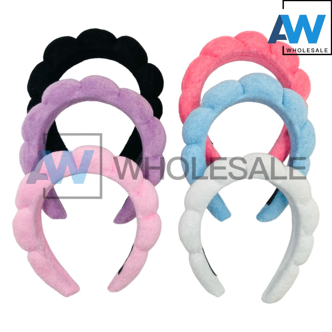 HB-06A (6 pcs) Plush 3 cm Thick Headbands