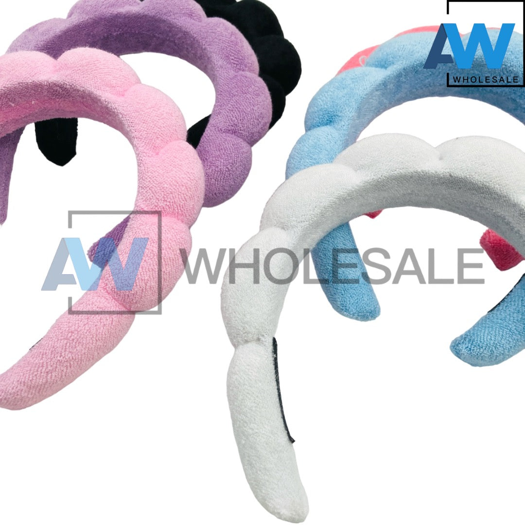 HB-06A (6 pcs) Plush 3 cm Thick Headbands