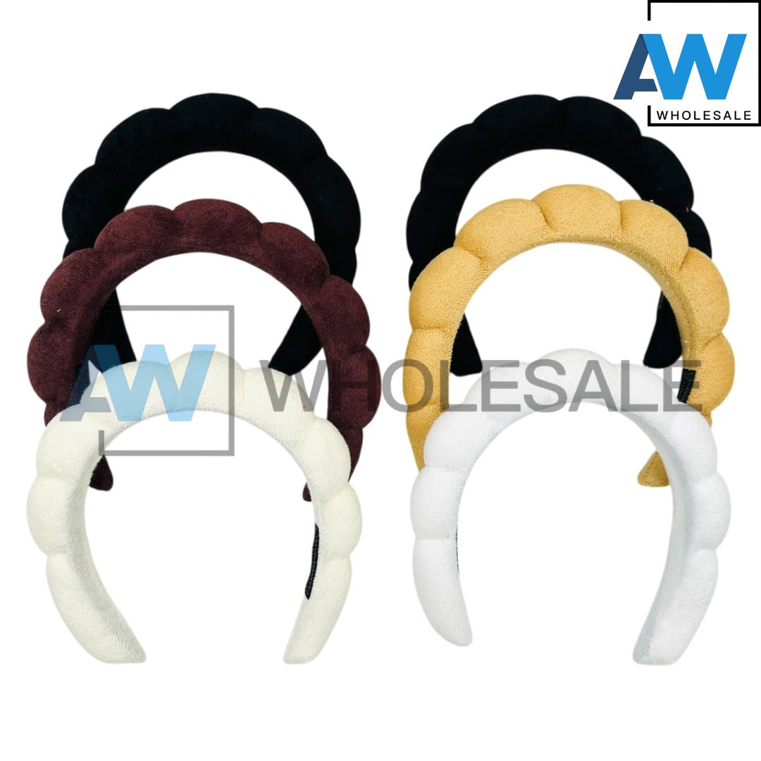 HB-07 (6 pcs) Plush 3 cm Thick Headbands