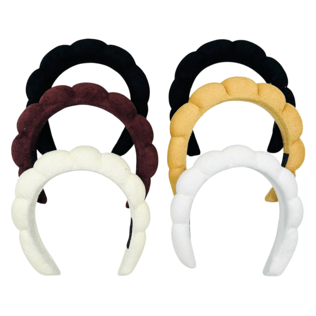 HB-07 (6 pcs) Plush 3 cm Thick Headbands