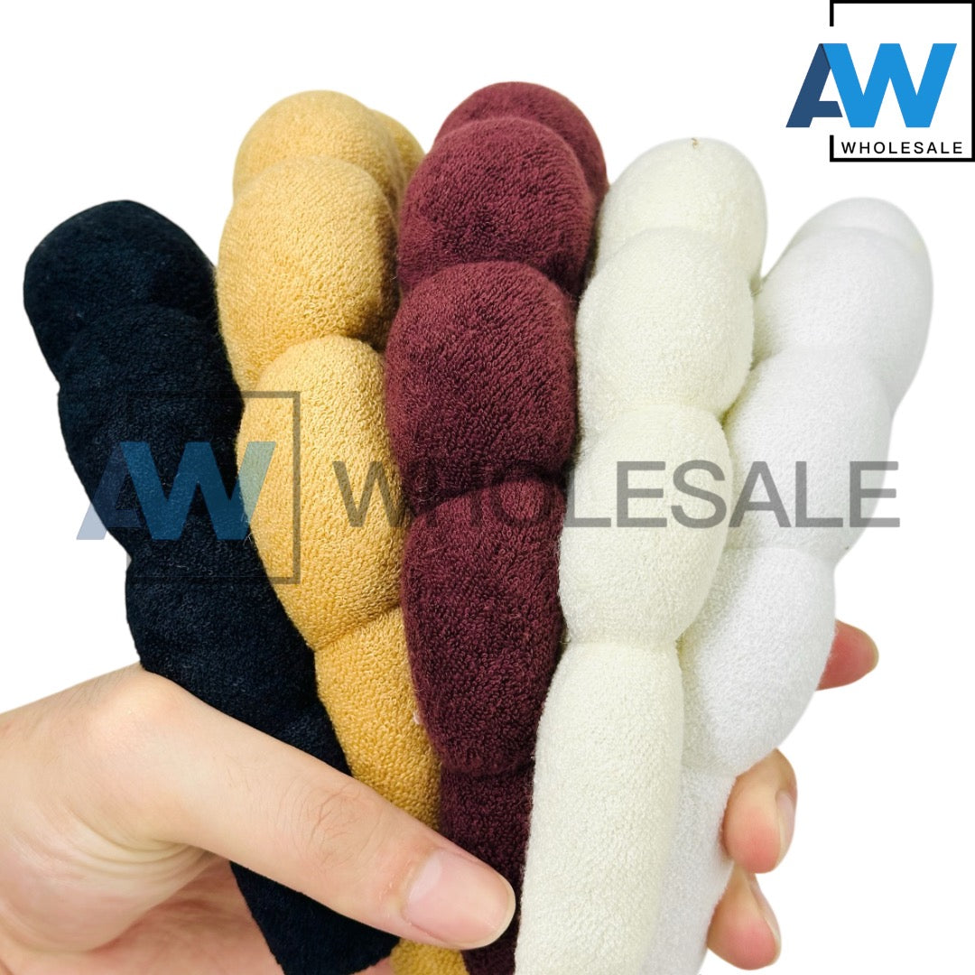 HB-07 (6 pcs) Plush 3 cm Thick Headbands