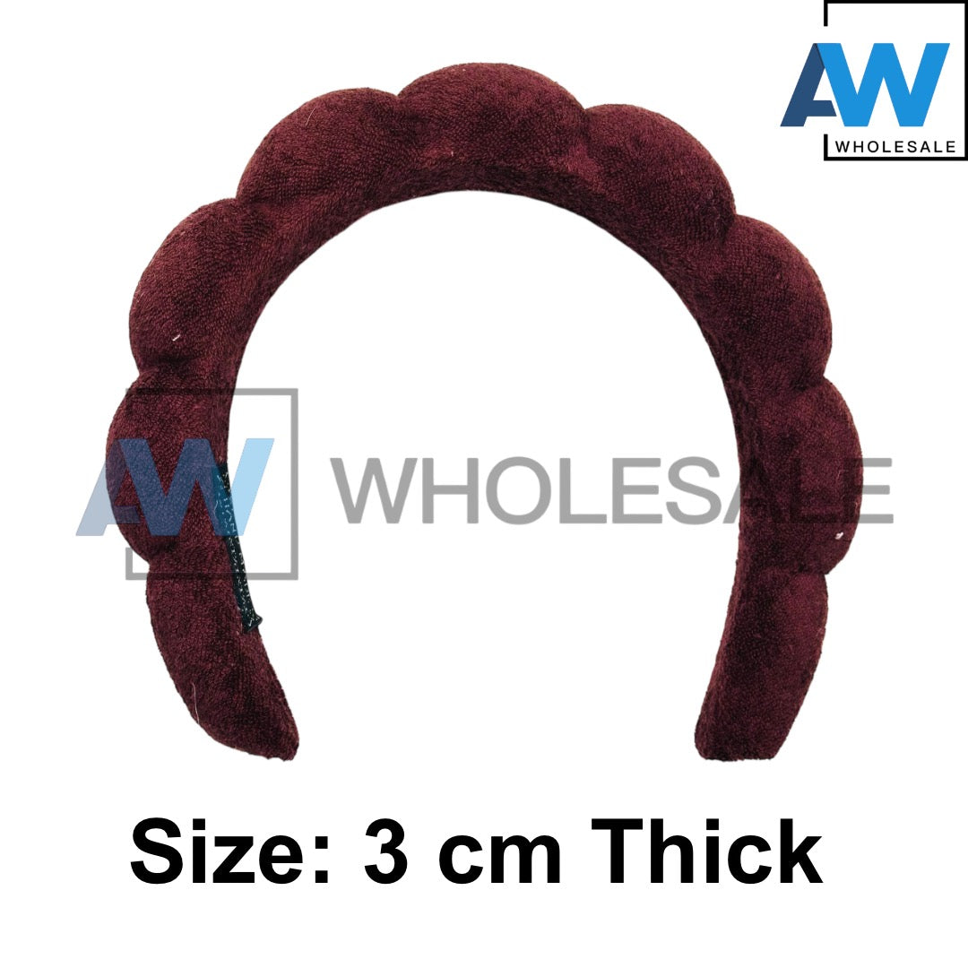 HB-07 (6 pcs) Plush 3 cm Thick Headbands