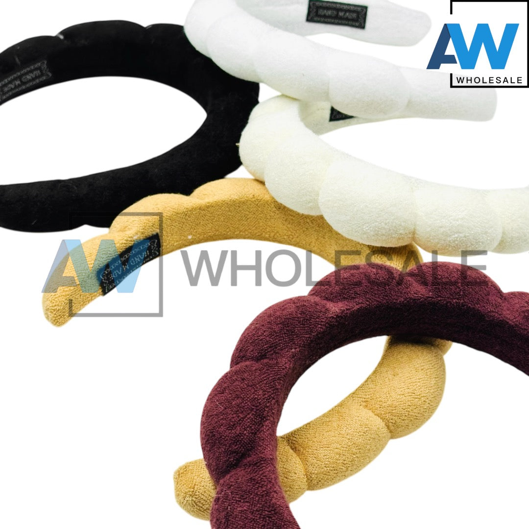 HB-07 (6 pcs) Plush 3 cm Thick Headbands