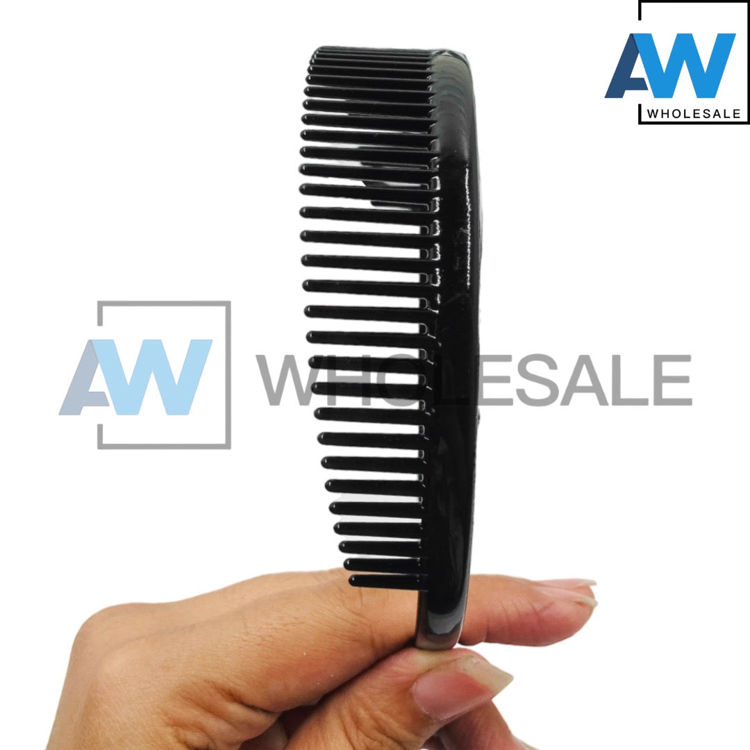 HB-1408 (12 pcs) Glossy All Black Headbands