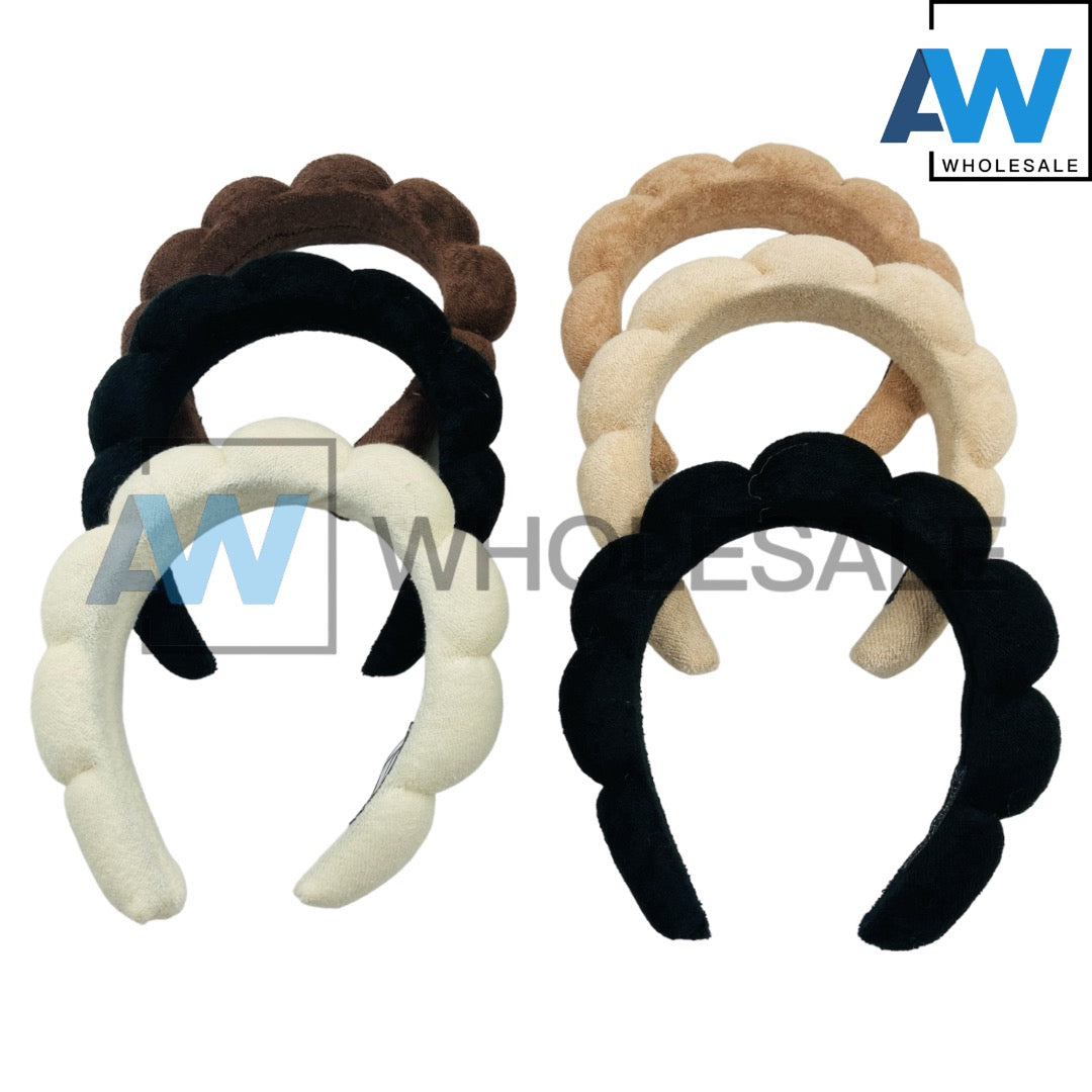 HB-05 (6 pcs) Plush 3 cm Thick Headbands