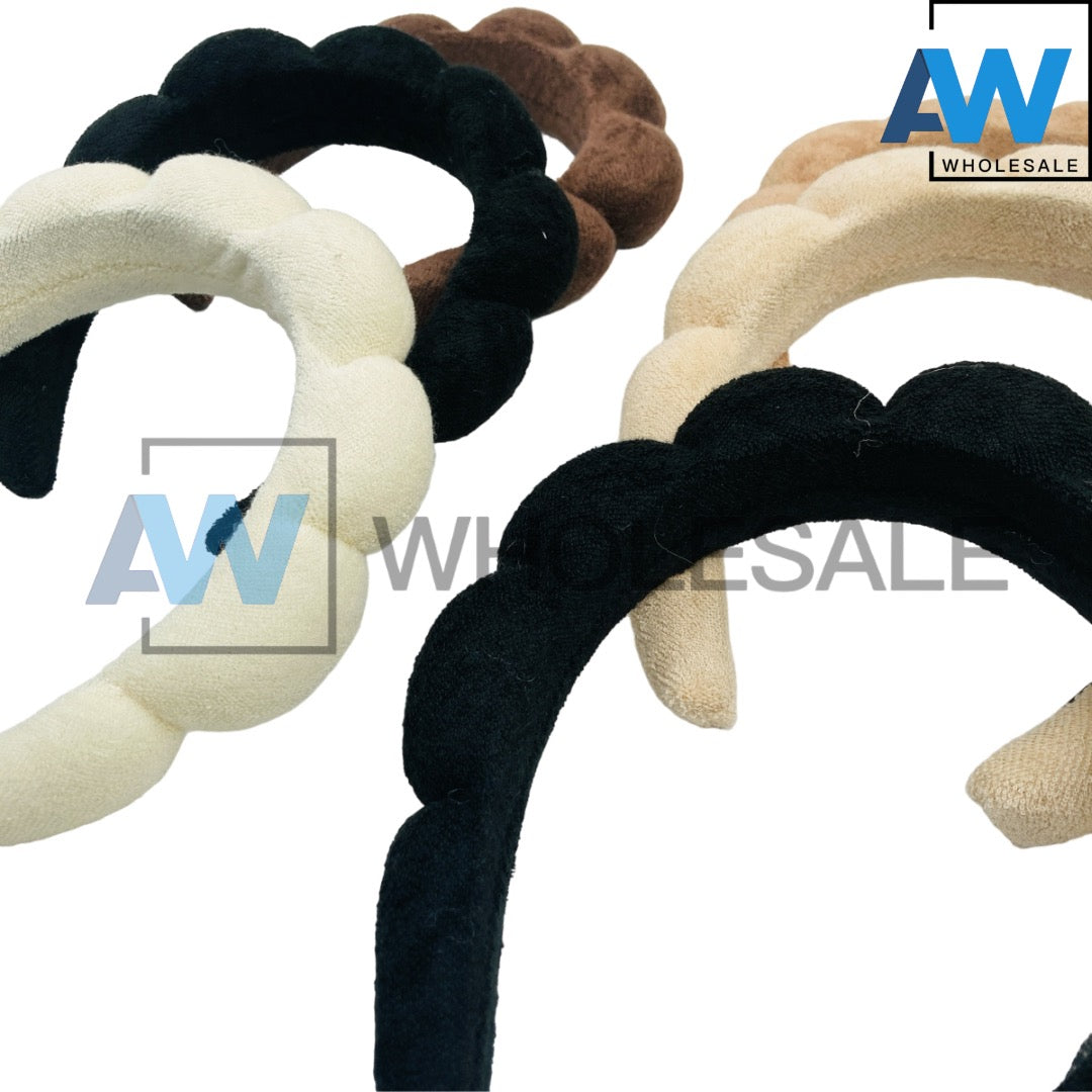 HB-05 (6 pcs) Plush 3 cm Thick Headbands