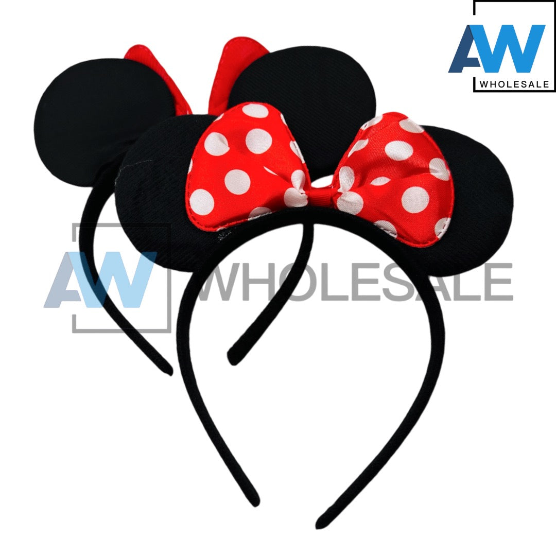HB-1551 (12 pcs) Minnie Mouse Ear Headbands