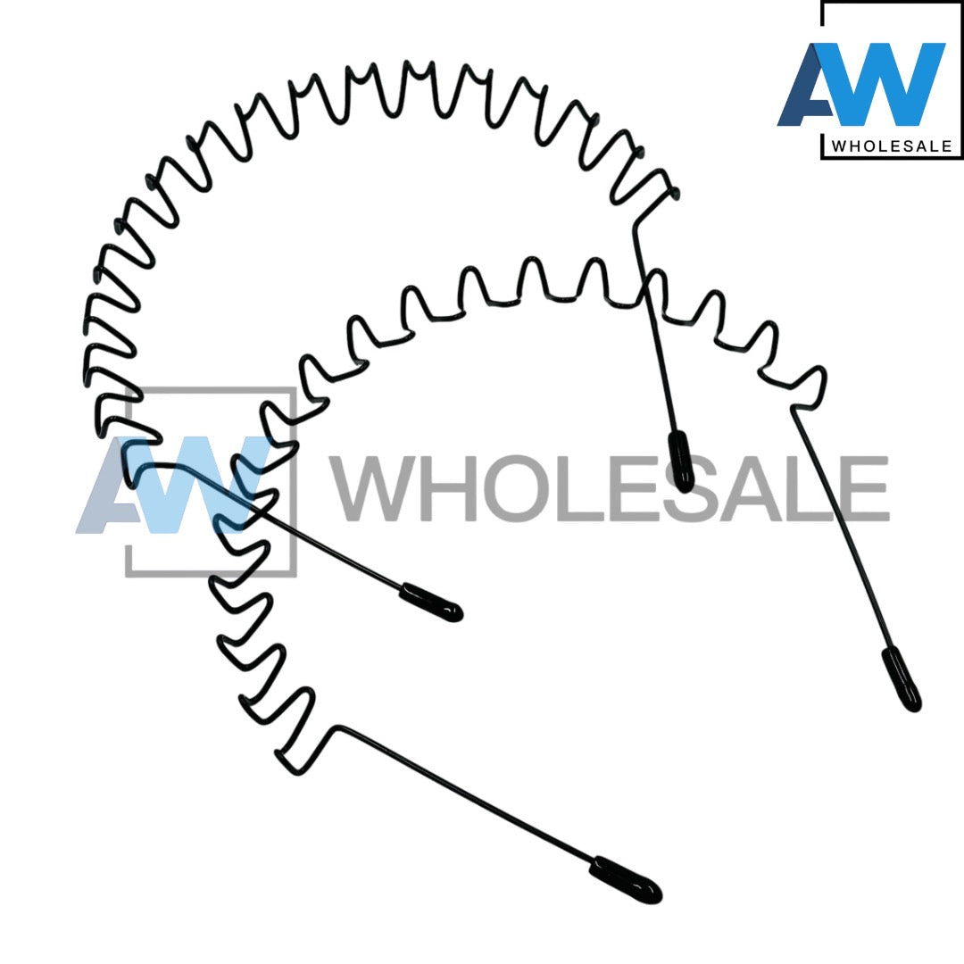 HB-1557 (12 pcs) Metal Hill Shape Headbands