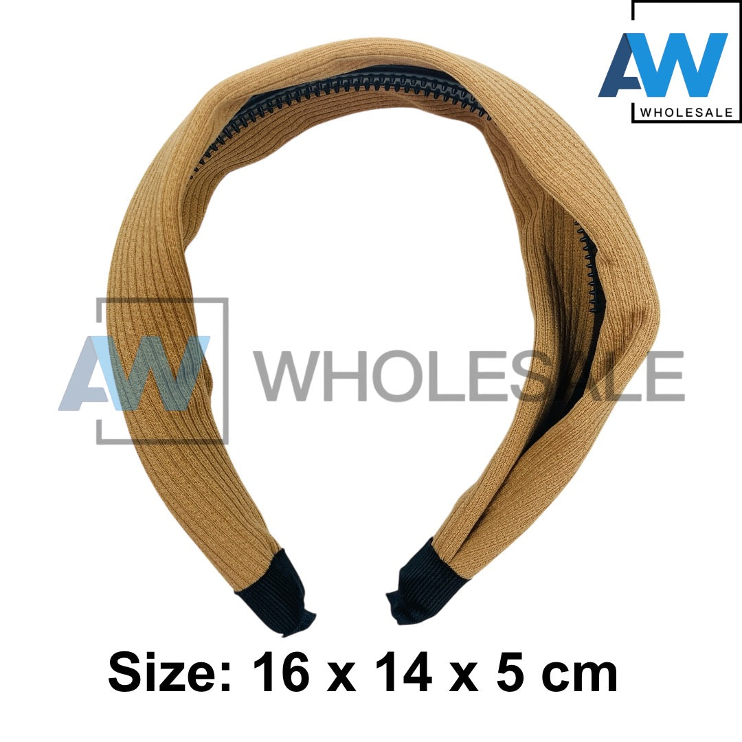 HB-1596 (12 pcs) Fabric 5 cm Thick Headbands