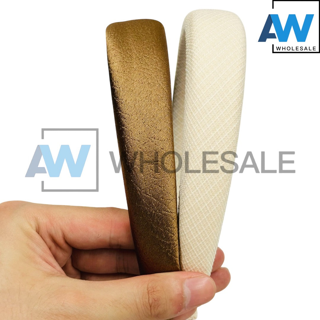 HB-1611 (12 pcs) 3 cm Thick Fabric Headbands