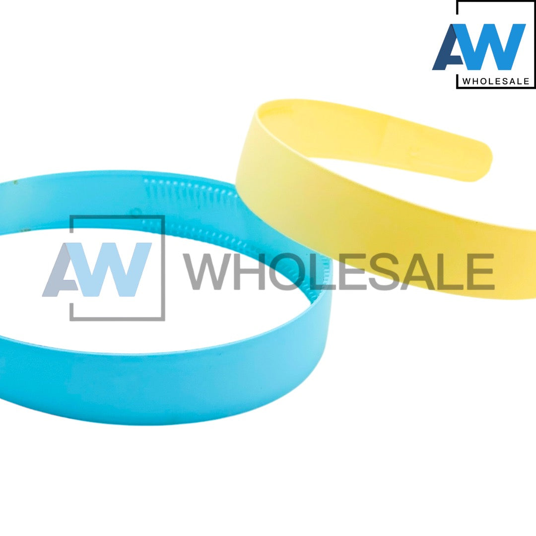 HB-1631 (12 pcs) Matte Pastel 2.5 cm Headbands