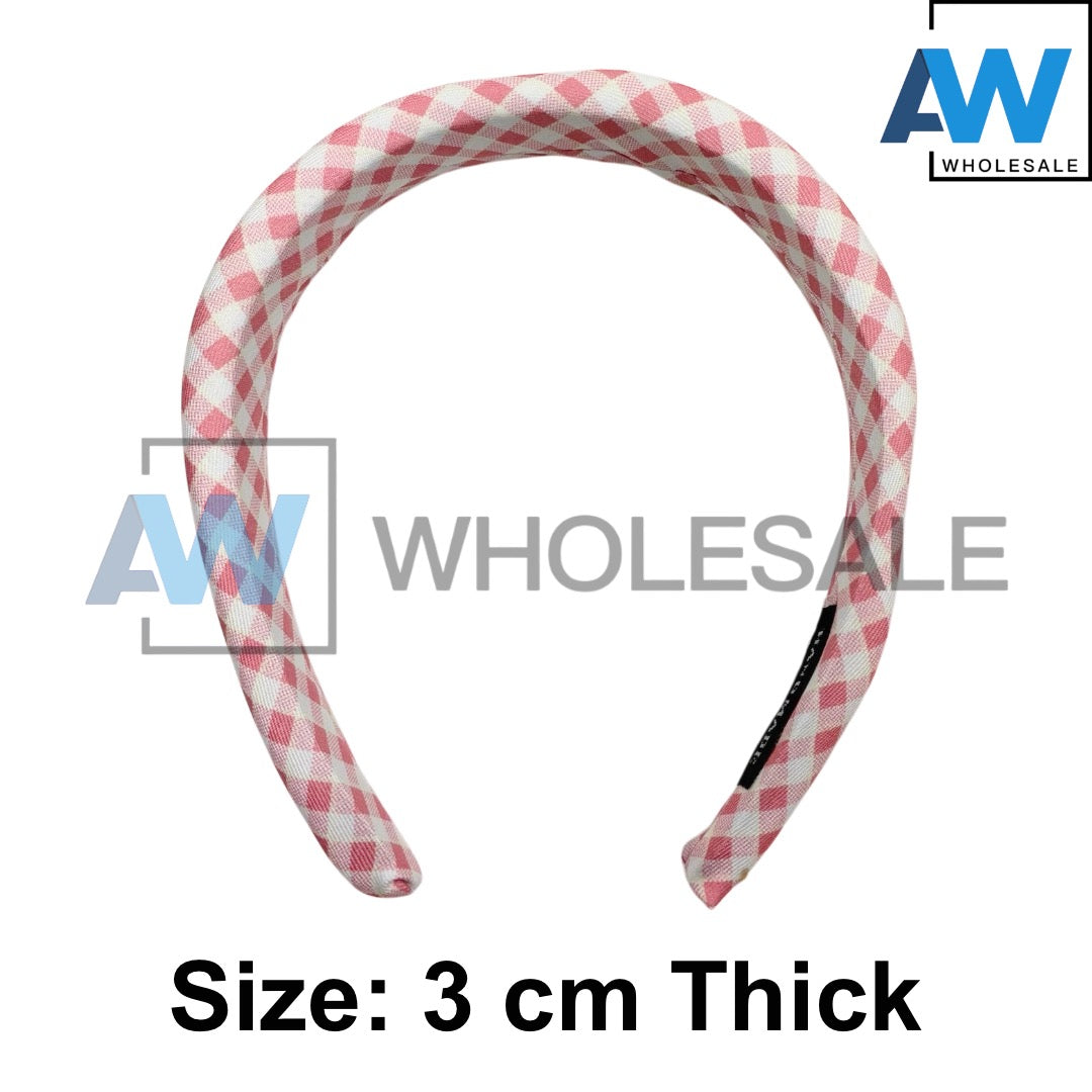 HB-1634 (12 pcs) Old Money Style Fabric Headbands