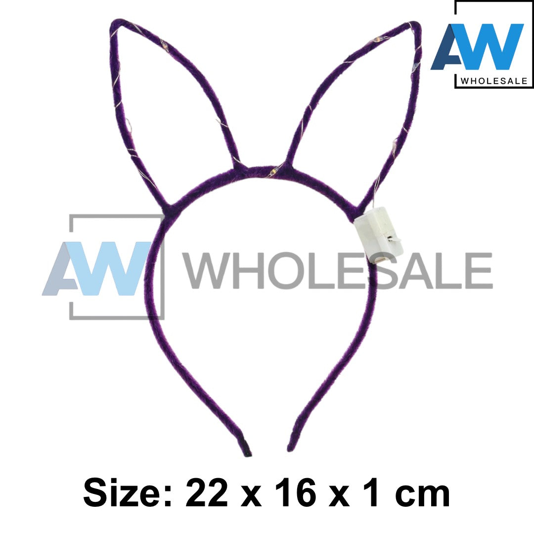 HB-1657 (12 pcs) LED Bunny Ear Headbands