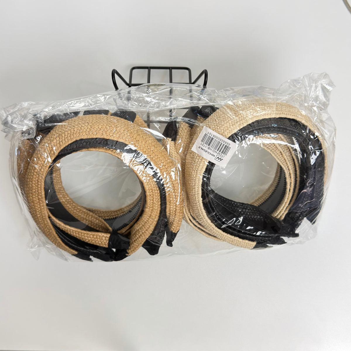 HB-1721 (12 pcs) 4cm Woven Fabric Headband