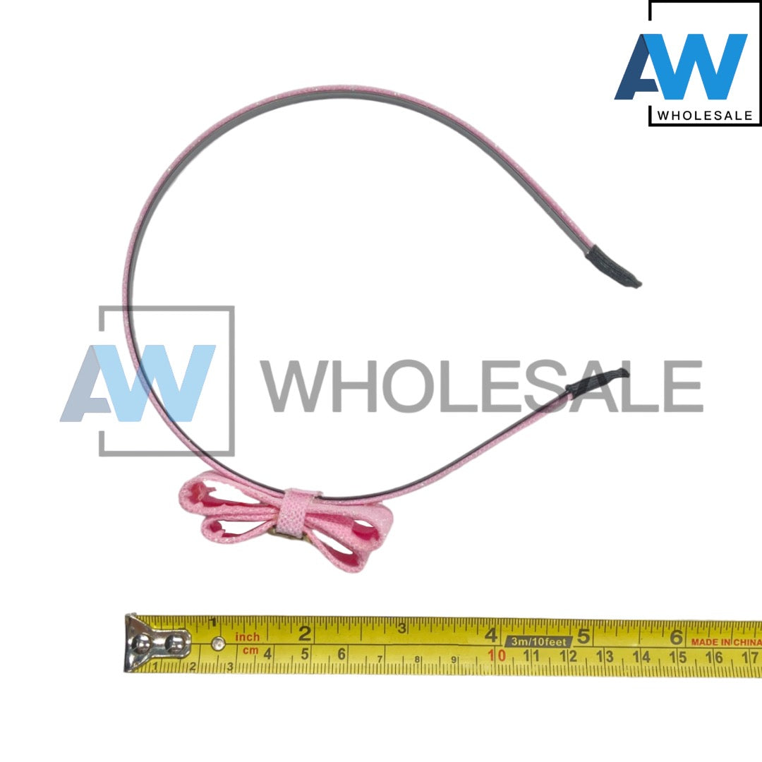 HB-38 (12 pcs) Glitters Ribbon Metal Headbands