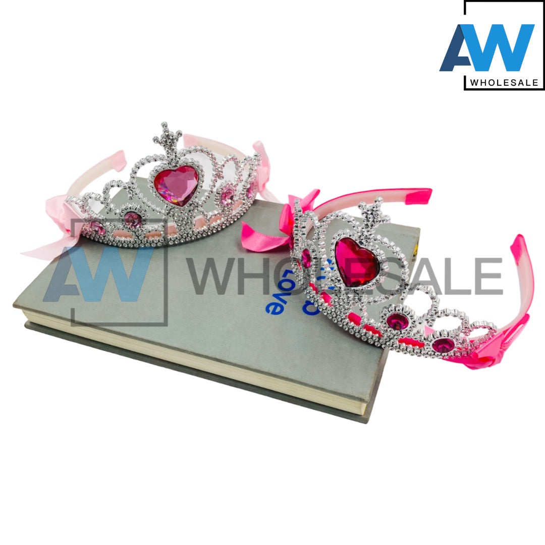 HB-51A (12 pcs) Gem Princess Tiara Headbands