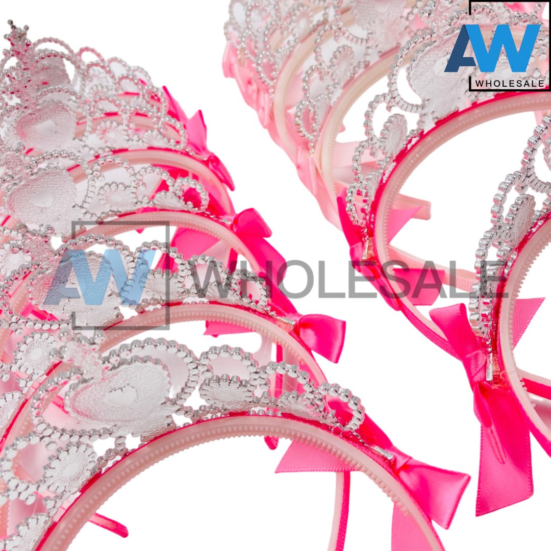 HB-51A (12 pcs) Gem Princess Tiara Headbands