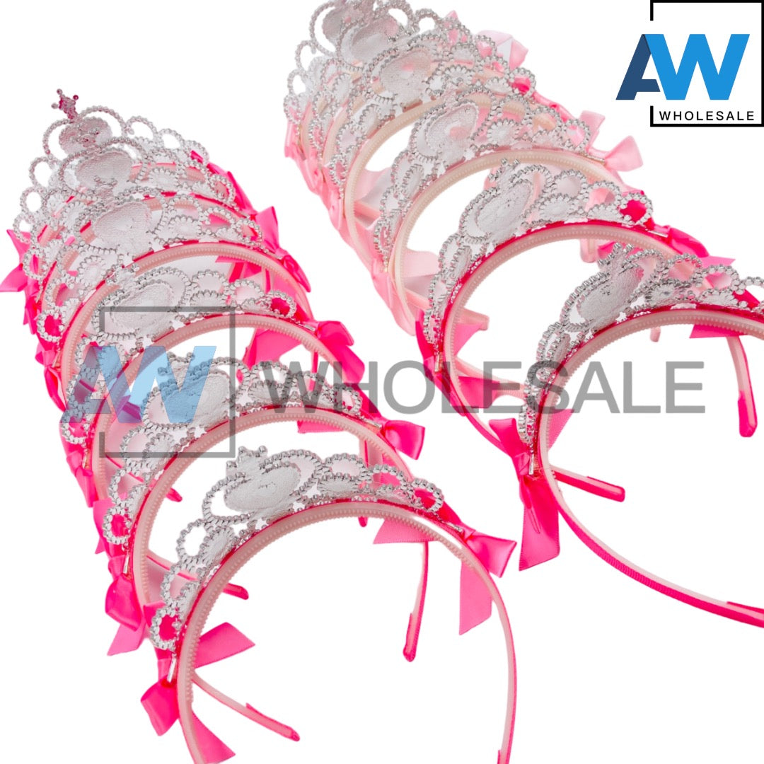 HB-51A (12 pcs) Gem Princess Tiara Headbands