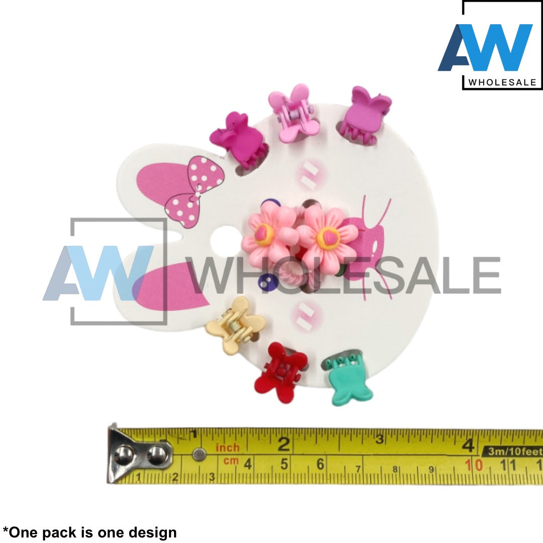 HC-03 (12 cards) 1 cm Hair Clips Set