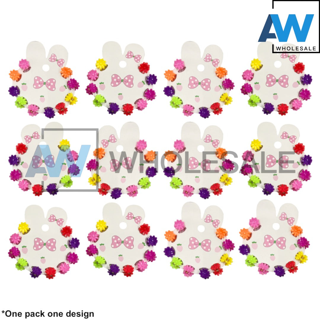 HC-06 (12 cards) 1 cm Hair Clips Set