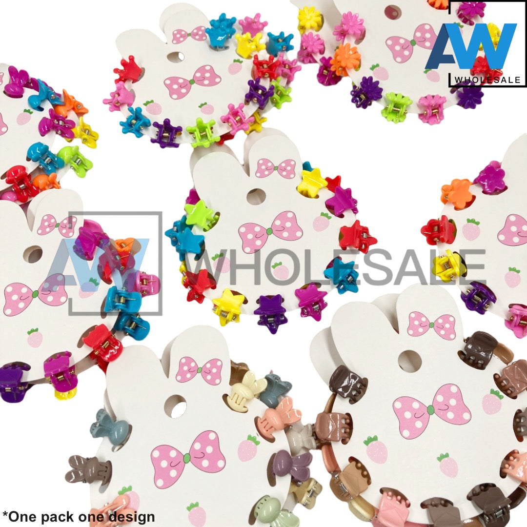 HC-06 (12 cards) 1 cm Hair Clips Set
