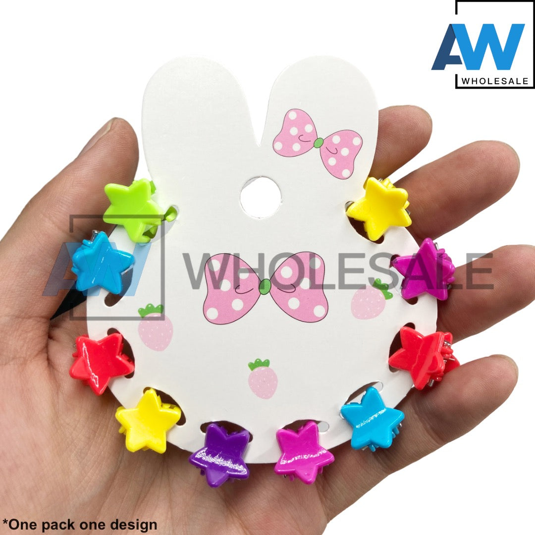 HC-06 (12 cards) 1 cm Hair Clips Set