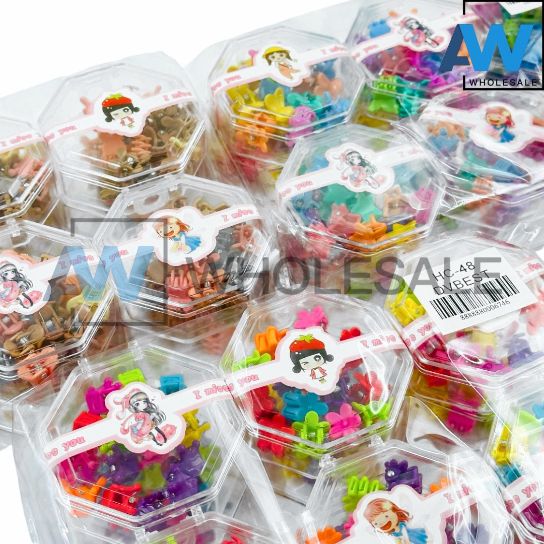 HC-48 (12 cases) 15 in 1 Hair Clips with Acrylic Case
