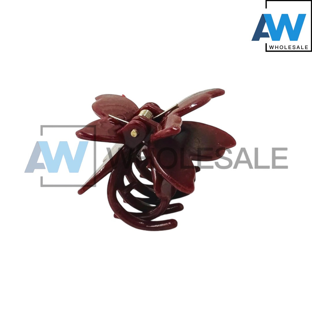 HC-60 (12 pcs) Glossy 3.5 cm Butterfly Hair Clips