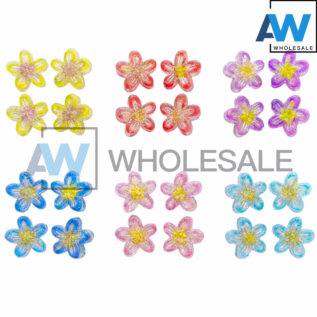 HC-68 (12 cards) 6 in 1 Butterfly/Flower Hair Clip Set