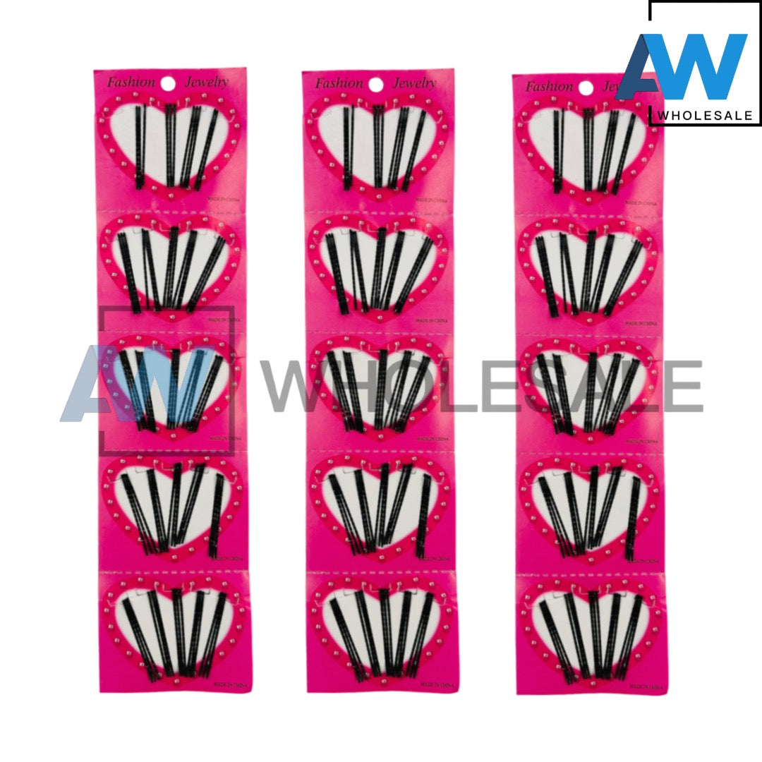 HPN-04 (1 card) Black Bobby Pins