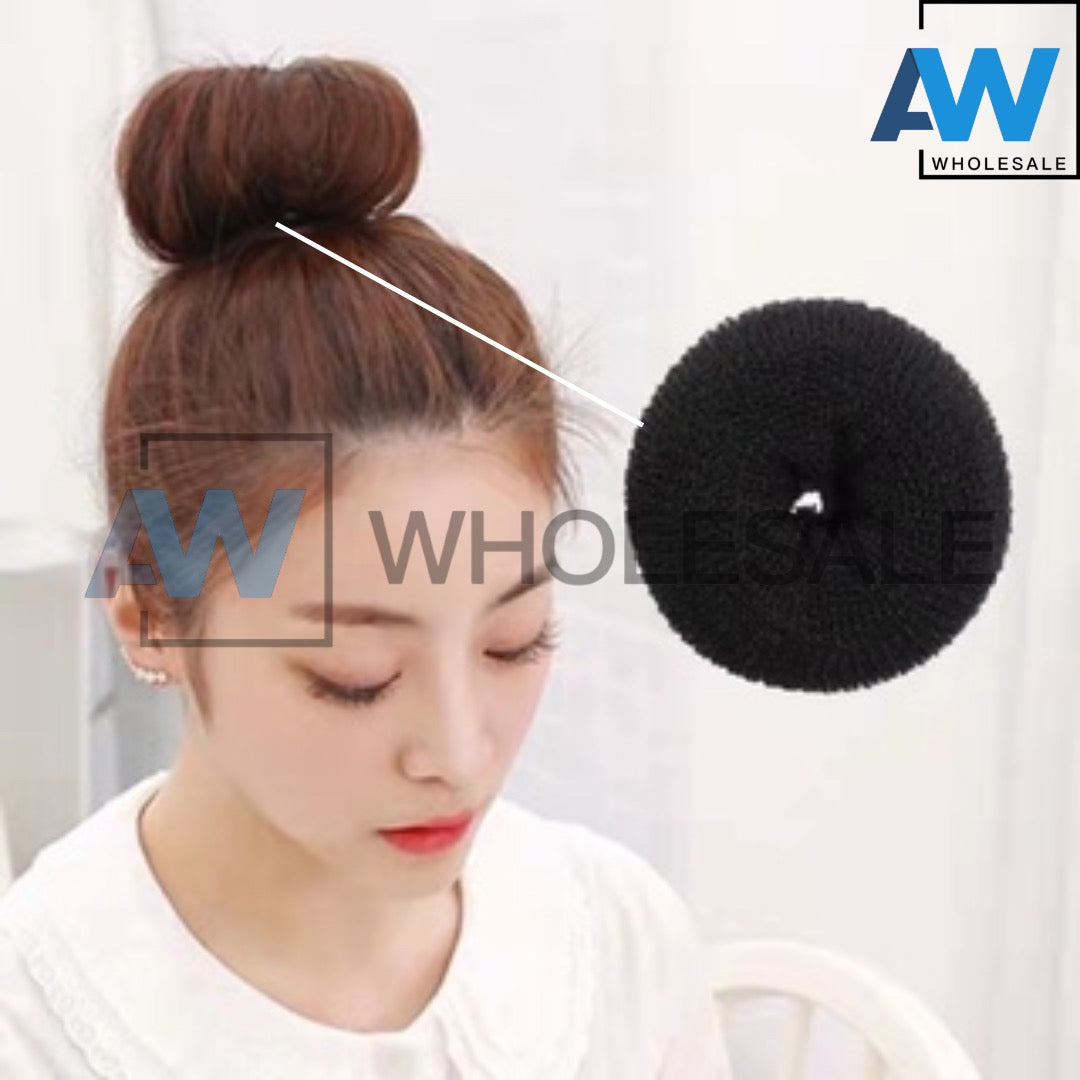 HPN-1121 (12 pcs) Hair Bun Scrunchies Hair Ties