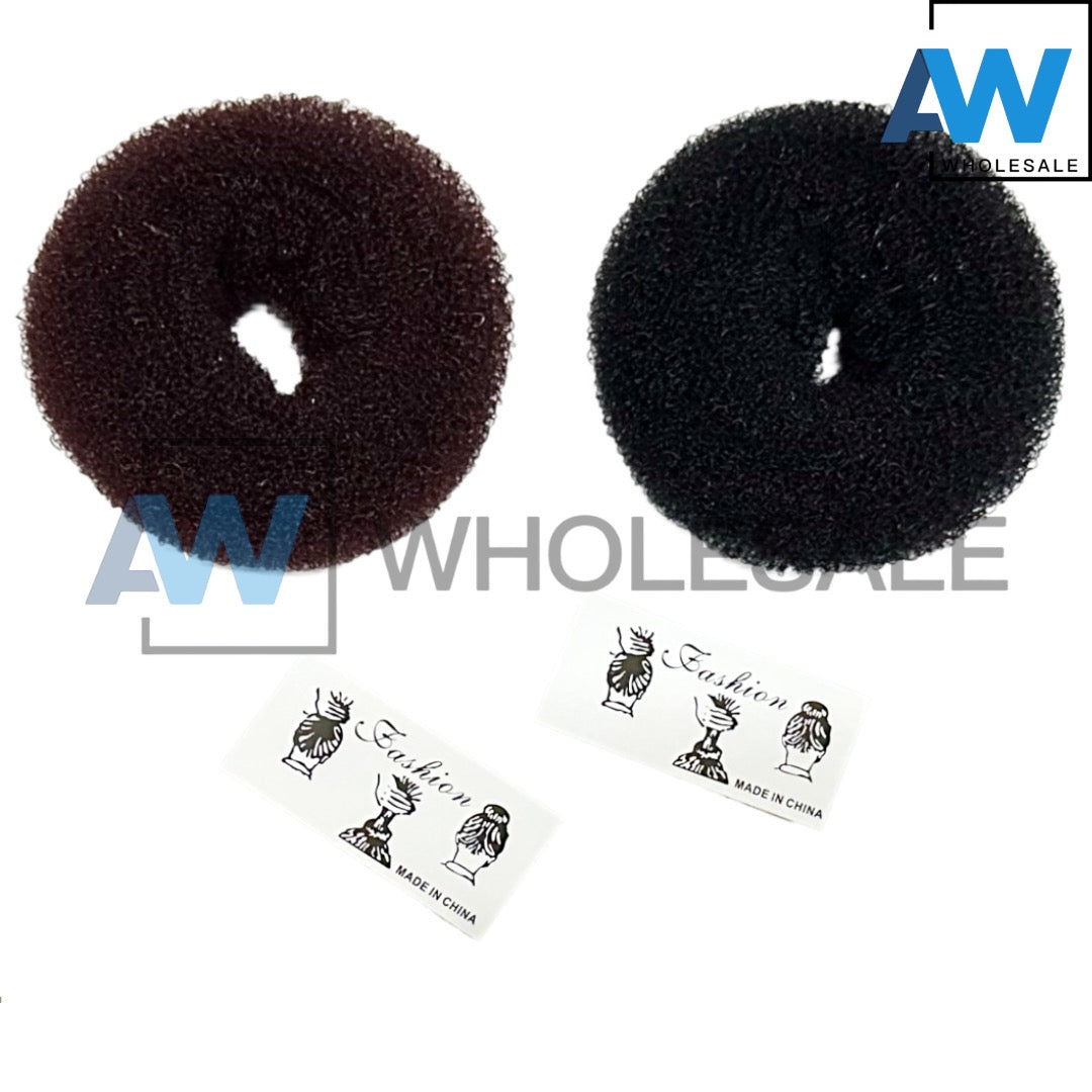 HPN-1121 (12 pcs) Hair Bun Scrunchies Hair Ties
