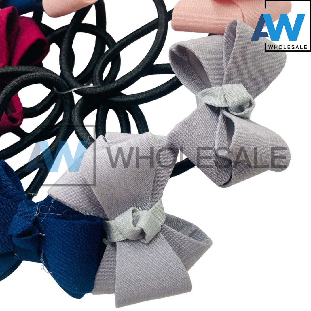 HPN-1227 (10 pcs) Double Layer Ribbon Elastic Hair Ties