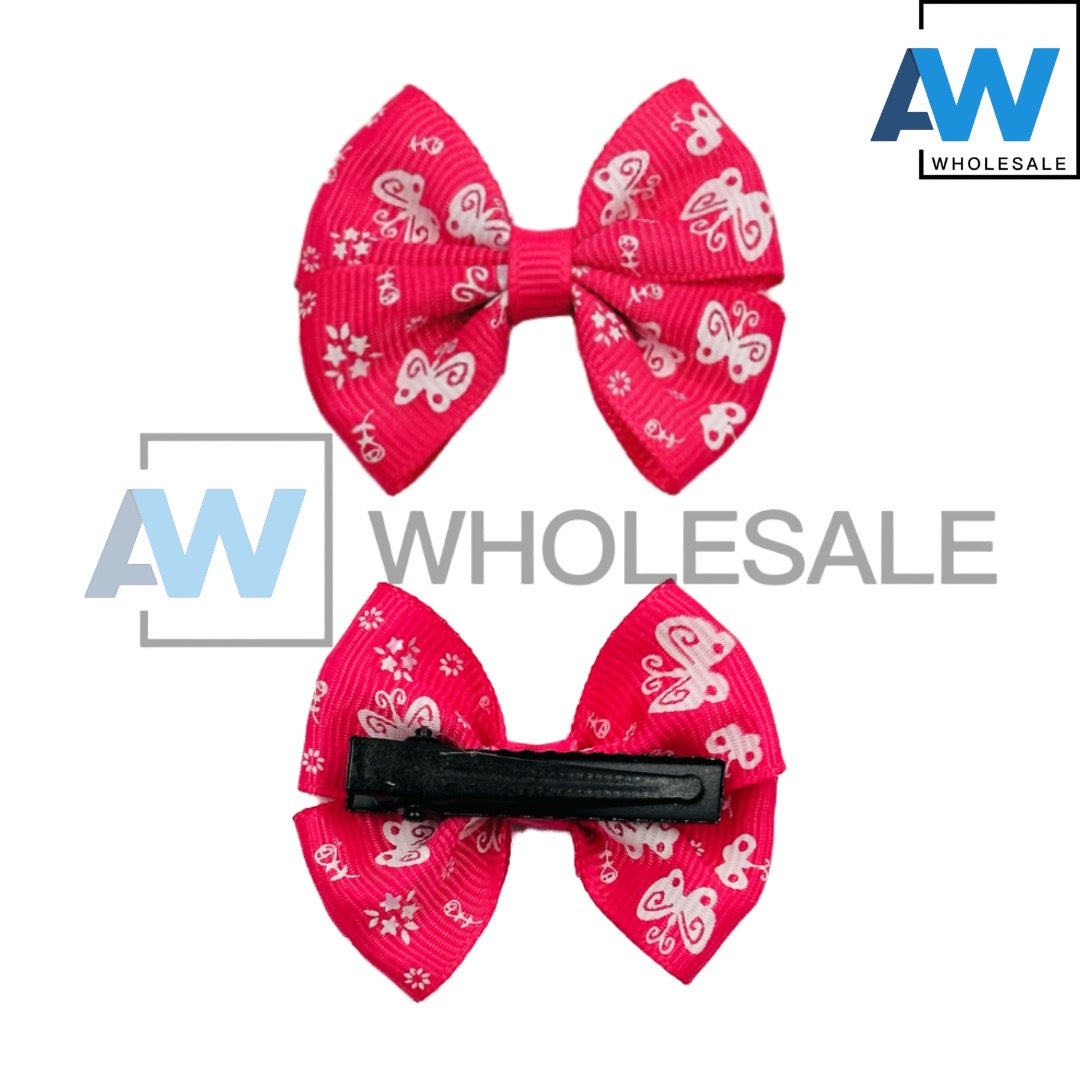 HPN-131A (10 pcs) Fabric Ribbon Hair Clips