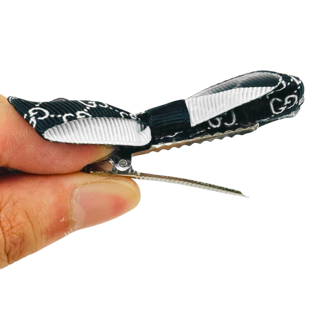 HPN-133 (10 pcs) Pattern Ribbon Hair Clips