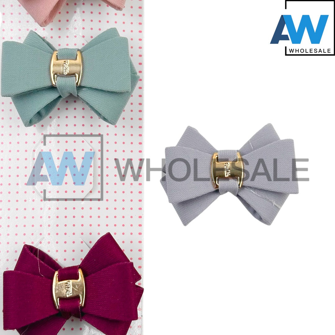 HPN-1486 (10 pcs) Textile Ribbon Hair Clips