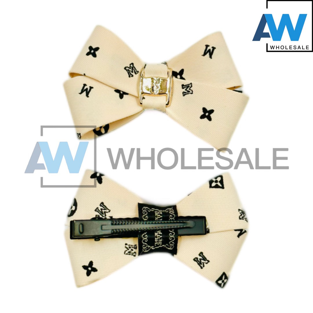 HPN-1487 (10 pcs) Textile Ribbon Hair Clips