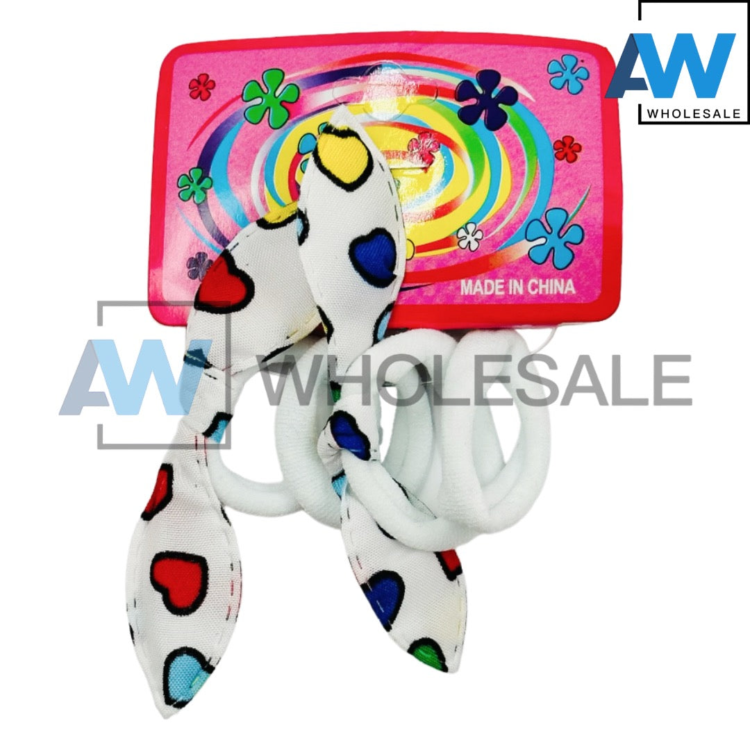 HPN-1510 (12 cards) 4 in 1 Ribbon Hair Tie Set