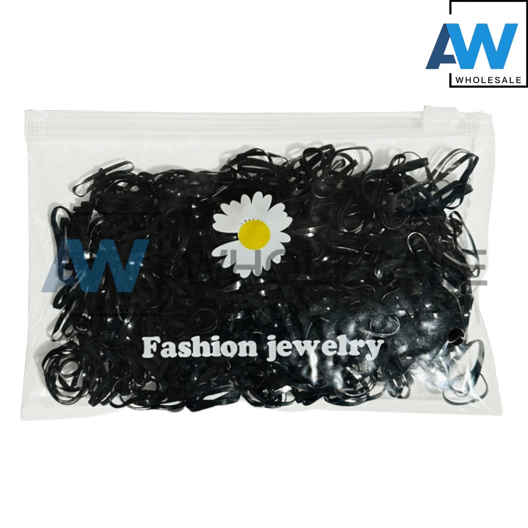 HPN-1537A (12 pouches) Resalable Pouch Elastic Hair Ties