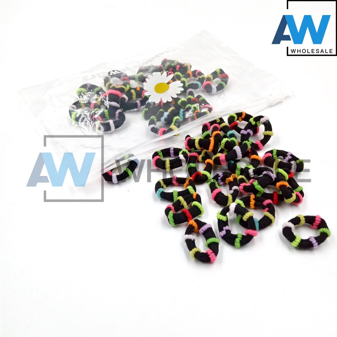 HPN-1539 (12 pouches) Fabric Mini Elastic Ties