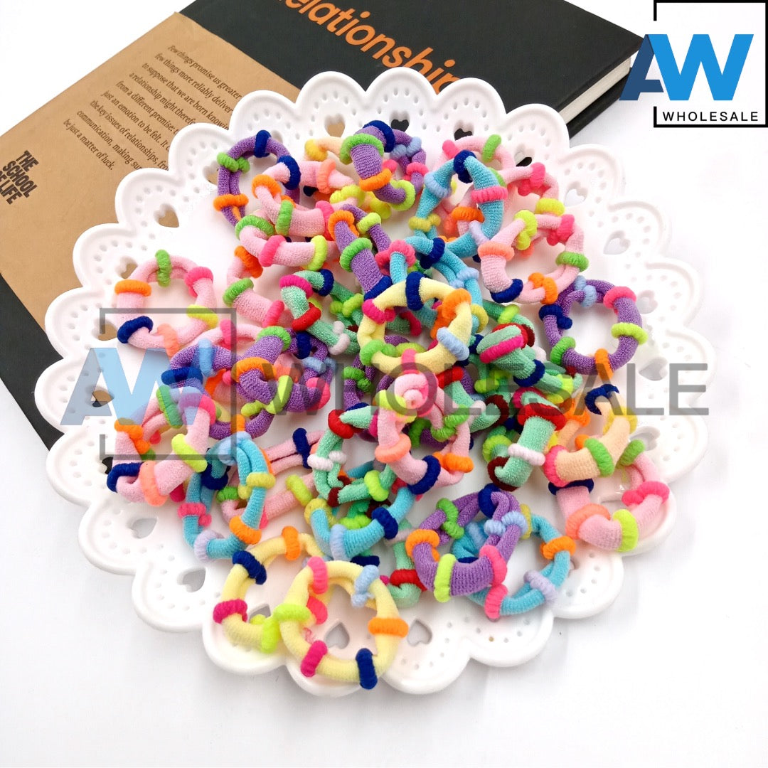 HPN-1539 (12 pouches) Fabric Mini Elastic Ties