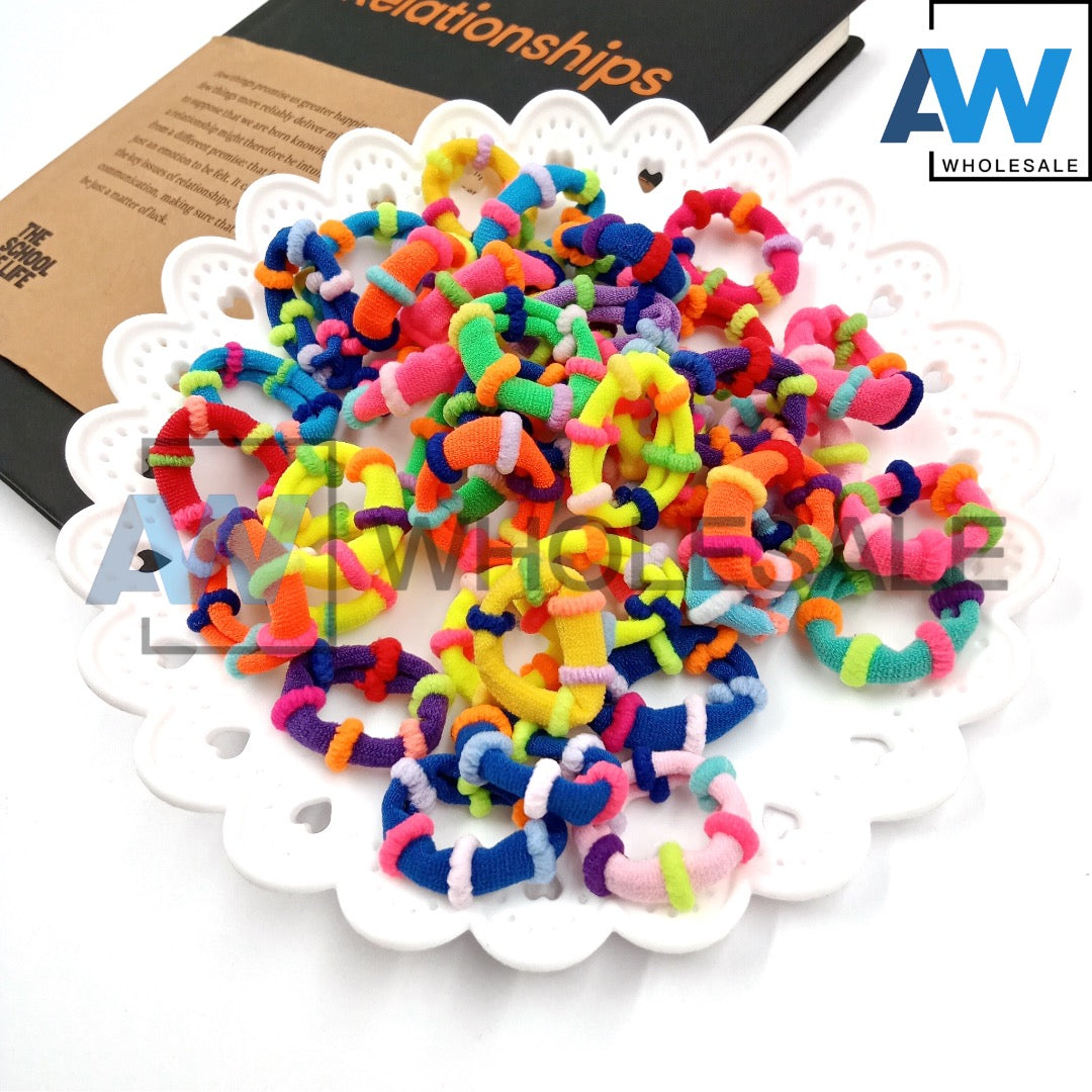 HPN-1539 (12 pouches) Fabric Mini Elastic Ties